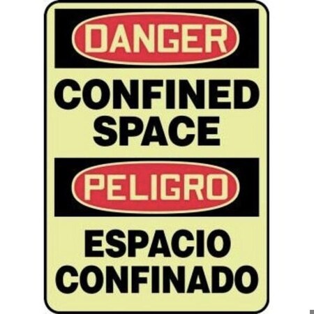 Accuform BILINGUAL OSHA DANGER SAFETY SIGN SBMLCS200GP SBMLCS200GP
